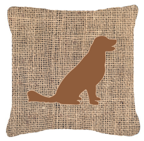 BB1076-BL-BN-PW1414 Labrador Burlap & Brown Decorative Fabric Pillow