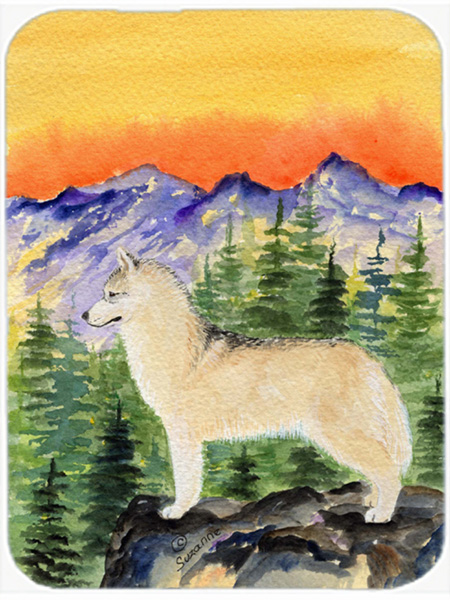 Siberian Husky Glass Cutting Board - Large