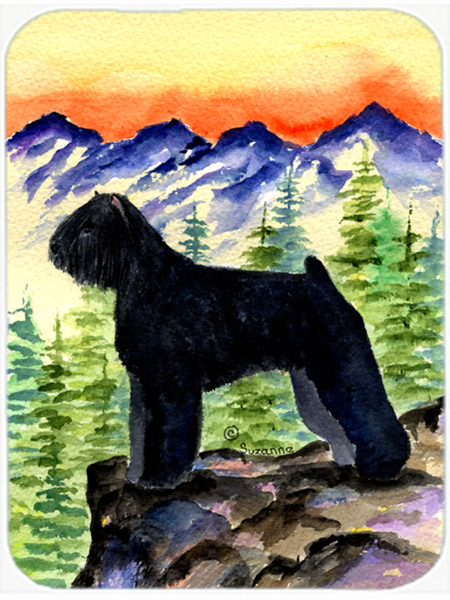 Bouvier Des Flandres Glass Cutting Board - Large