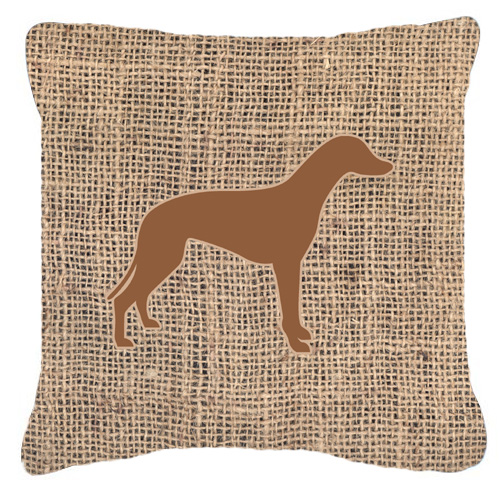 BB1086-BL-BN-PW1414 Greyhound Burlap & Brown Decorative Fabric Pillow