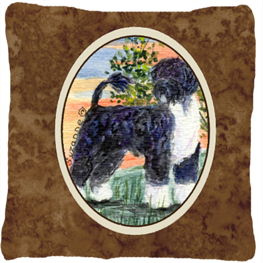 Portuguese Water Dog Decorative Fabric Pillow