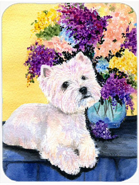 Westie Glass Cutting Board - Large