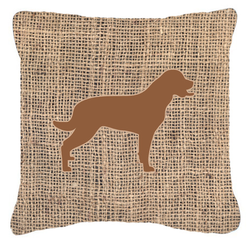 Labrador Burlap and Brown Decorative Fabric Pillow