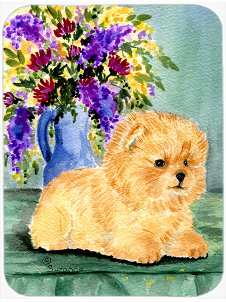Pomeranian Glass Cutting Board - Large