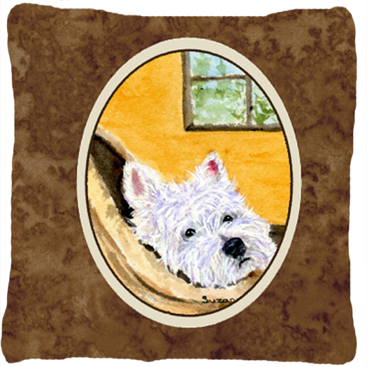 14 x 14 in. Westie Decorative Fabric Pillow