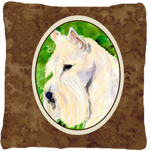 Scottish Terrier Decorative Fabric Pillow 14 x 14 in.