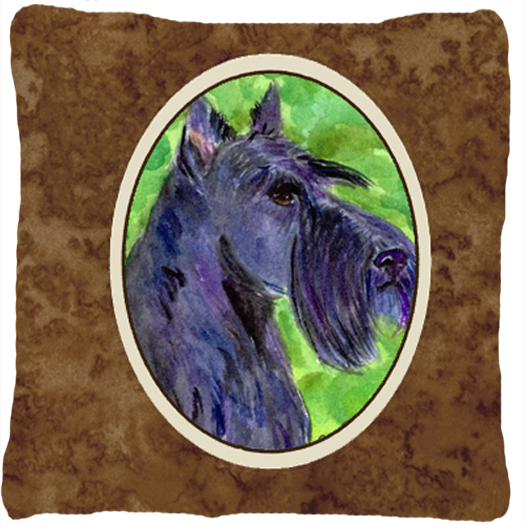 Scottish Terrier Decorative Fabric Pillow 14 x 14 in.