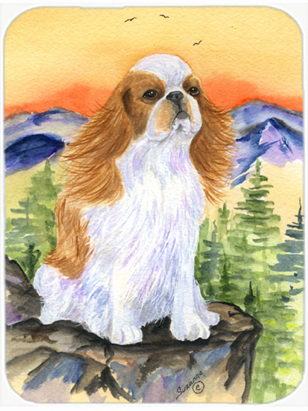 English Toy Spaniel Glass Cutting Board - Large