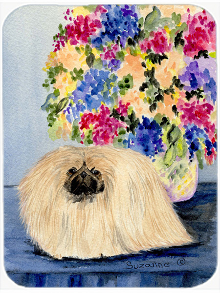 Pekingese Glass Cutting Board - Large