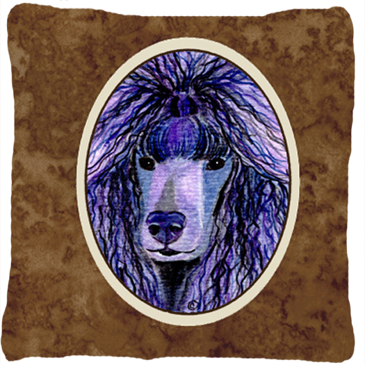 Poodle Decorative Fabric Pillow - 14 x 14 in.