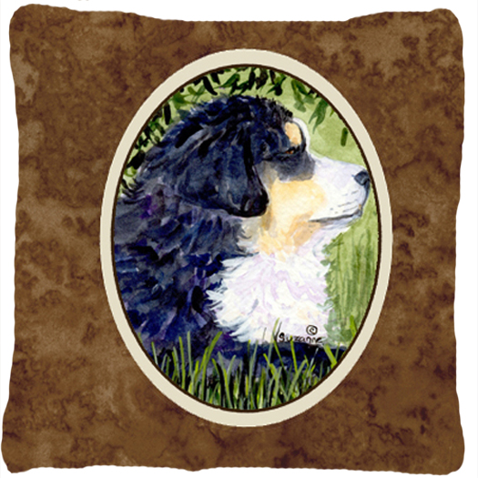 14 x 14 in. Bernese Mountain Dog Decorative Fabric Pillow