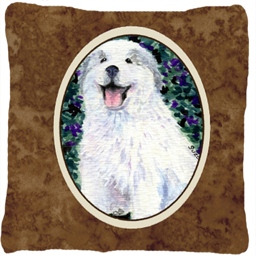 14 x 14 in. Great Pyrenees Decorative Fabric Pillow