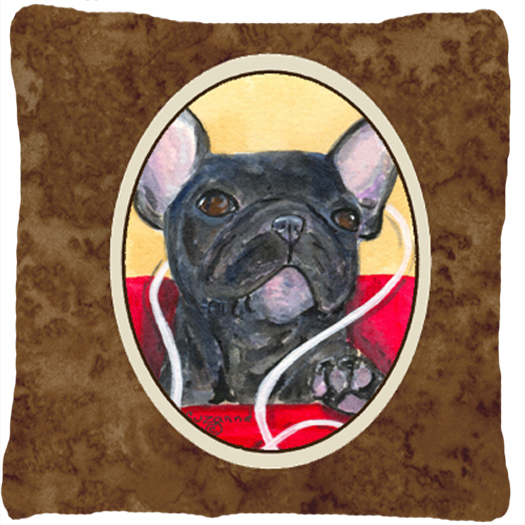 French Bulldog Decorative Fabric Pillow - 14 x 14 in.