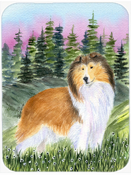 15 x 12 in. Sheltie Glass Cutting Board - Large