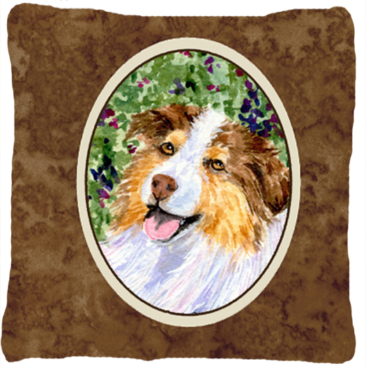 14 x 14 in. Australian Shepherd Decorative Fabric Pillow