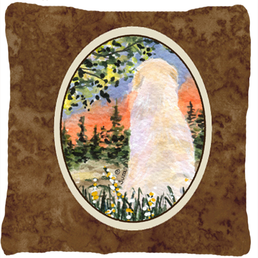 Golden Retriever Decorative Fabric Pillow - 14 x 14 in.