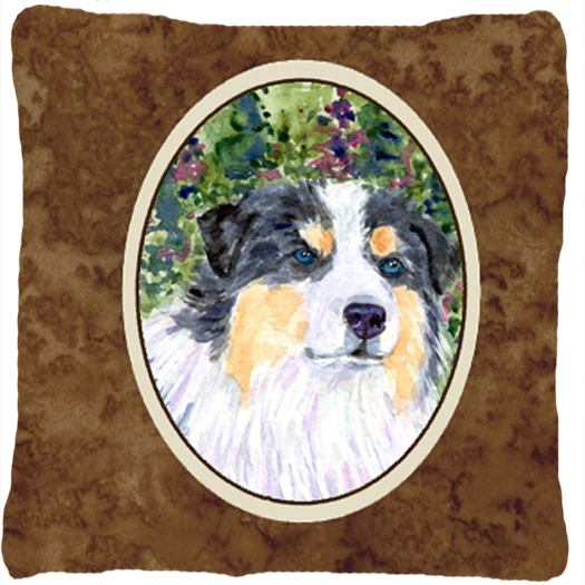 14 x 14 in. Australian Shepherd Decorative Fabric Pillow