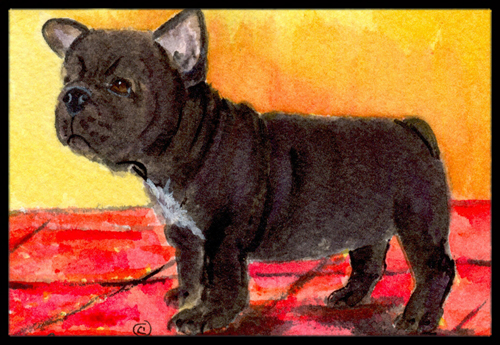 French Bulldog Doormat 36 x 0.25 x 24 in.