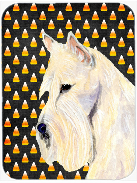 Scottish Terrier Wheaten Candy Corn Halloween Glass Cutting Board- Large