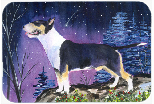 Bull Terrier Glass Cutting Board- Large