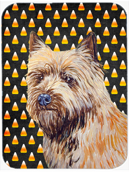 Cairn Terrier Candy Corn Halloween Portrait Glass Cutting Board- Large
