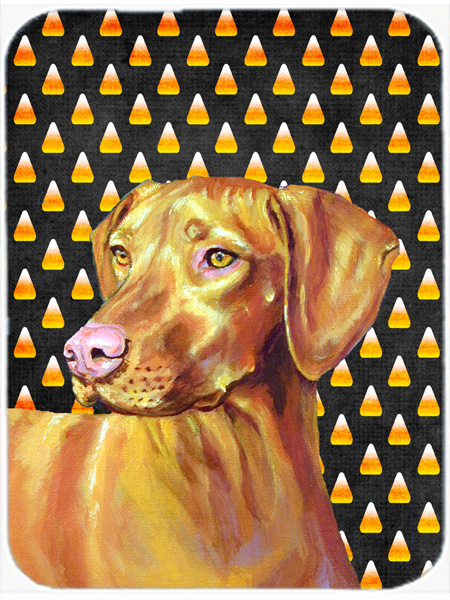 Vizsla Candy Corn Halloween Portrait Glass Cutting Board- Large