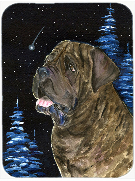 Starry Night Mastiff Glass Cutting Board- Large