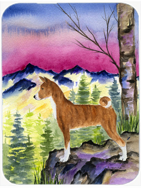 Basenji Glass Cutting Board- Large