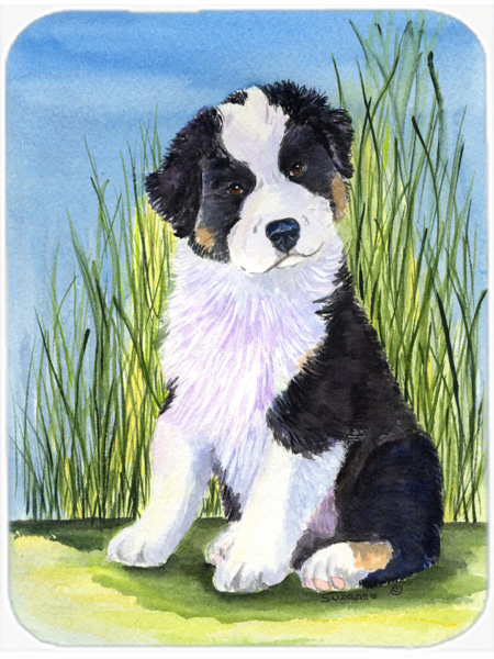 Australian Shepherd Glass Cutting Board, Large