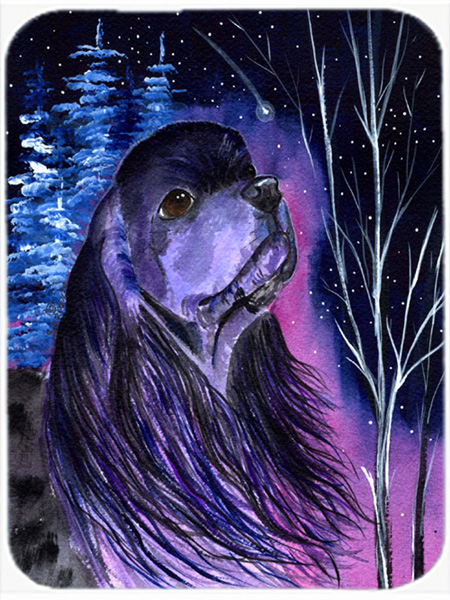 Starry Night Cocker Spaniel Glass Cutting Board - Large