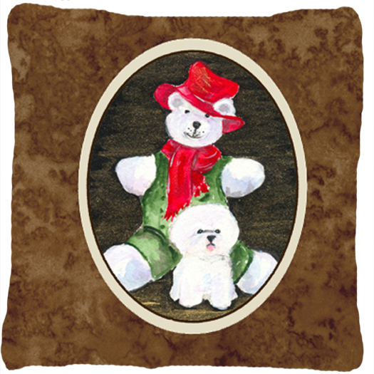 Bichon Frise Indoor & Outdoor Fabric Decorative Pillow