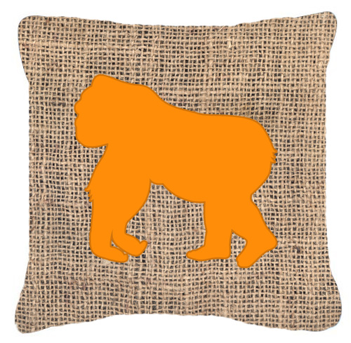 Gorilla Burlap And Orange Indoor & Outdoor Fabric Decorative Pillow - Orange