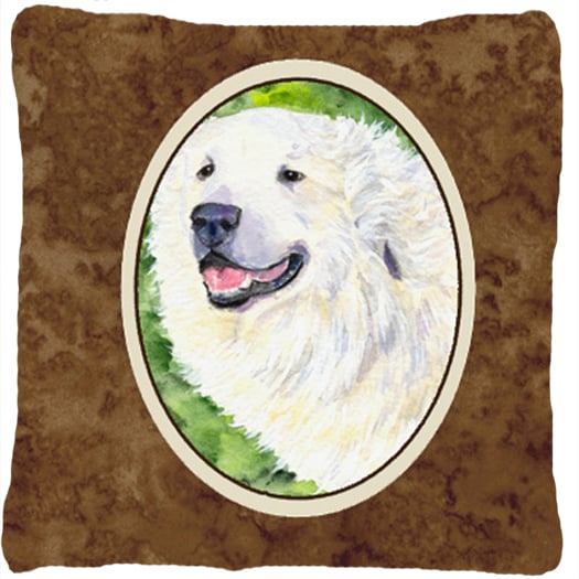 14 x 14 in. Great Pyrenees Fabric Decorative Pillow