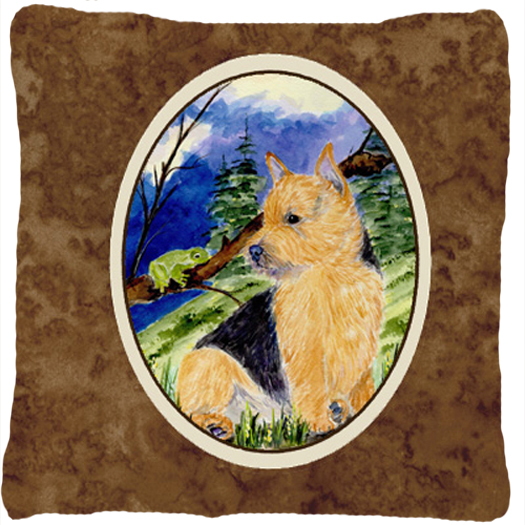 Norwich Terrier Fabric Decorative Pillow