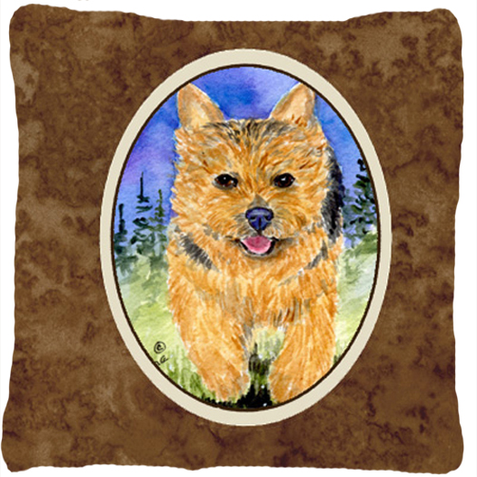 14 x 14 in. Norwich Terrier Fabric Decorative Pillow