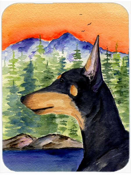 12 x 15 in. Manchester Terrier Glass Cutting Board- Large