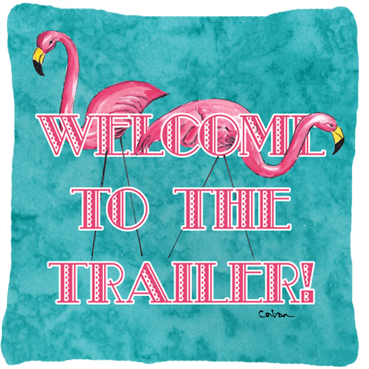 14 x 14 in. Welcome to the trailer Fabric Decorative Pillow