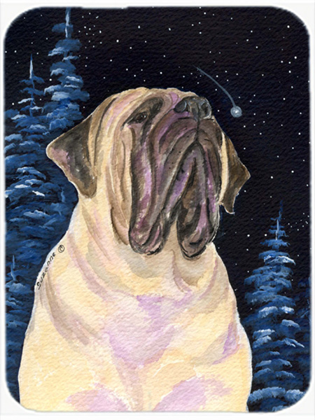Starry Night Mastiff Glass Cutting Board - Large