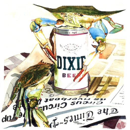 14 x 14 in. Dixie Beer Fabric Decorative Pillow