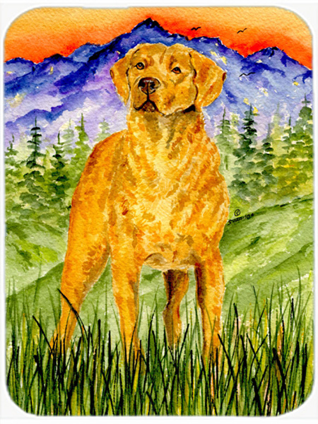 Chesapeake Bay Retriever Glass Cutting Board- Large