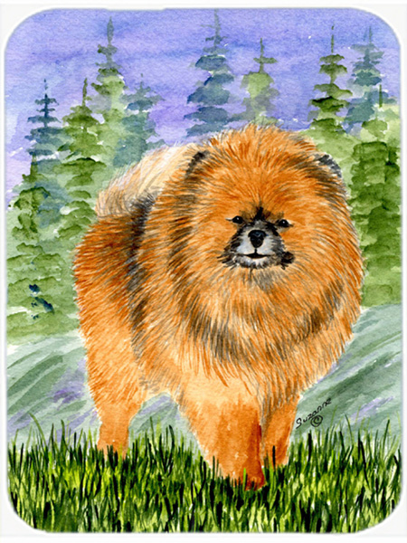 Pomeranian Glass Cutting Board- Large
