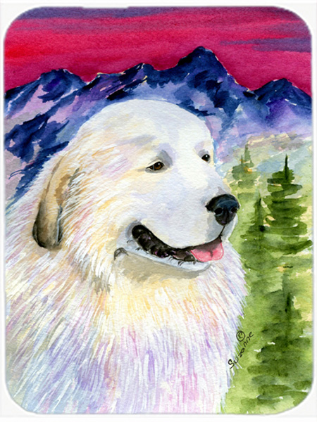 Great Pyrenees Glass Cutting Board- Large