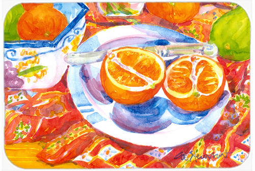 Picture of Carolines Treasures 6035LCB 15 x 12 in. Florida Oranges Sliced for breakfast Glass Cutting Board- Large