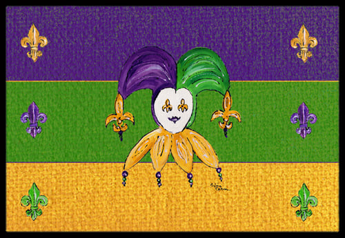 36 x 24 in. Mardi Gras Indoor Or Outdoor Doormat