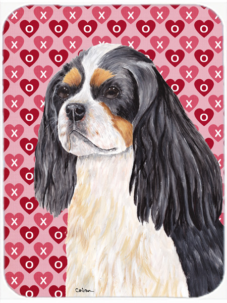 Cavalier Spaniel Hearts Love and Valentines Day Glass Cutting Board - Large