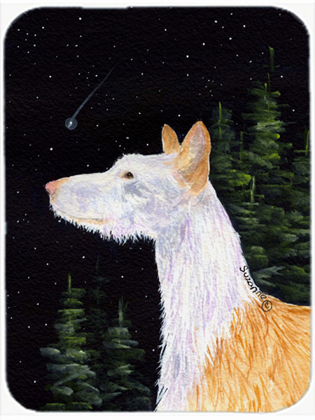 Starry Night Ibizan Hound Glass Cutting Board - Large