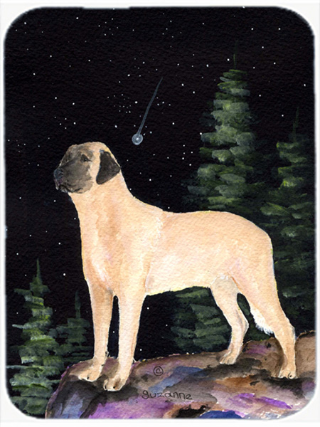 12 x 15 in. Starry Night Anatolian Shepherd Glass Cutting Board, Large