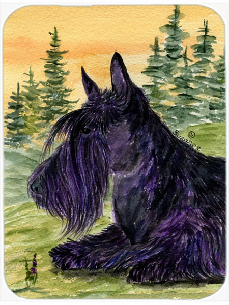 12 x 15 in. Scottish Terrier Glass Cutting Board, Large
