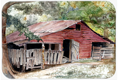 Picture of Carolines Treasures 8740LCB 15 x 12 in. Old Barn Glass Cutting Board- Large