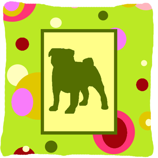 Pug Fabric Decorative Pillow - 14 x 14 in.